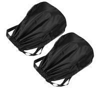 VALICLUD 2 Pcs Large Black Drawstring Backpacks, Sturdy Gym and Swim Bags with Shoulder Straps, Lightweight Drawstring Storage Bags for Men Women Travel and Sports