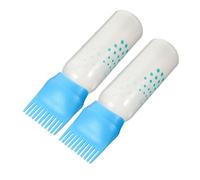 VALICLUD 2 pcs Root Comb Applicator Bottles for Hair Dyeing with Graduated Scale Reusable Hair Oil Applicator for Salon and Home Use