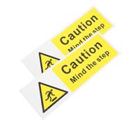 VALICLUD 2 Pcs Self Adhesive Floor Caution Stickers Watch Your Warning Signs for Stairs Doorways and Hallways Easy Peel Stick Application
