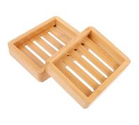 VALICLUD 2 Pcs Wooden Soap Holders Self Draining Rack for Bathroom Kitchen Sink Shower Handmade Soap Dish Lightweight Compact Travel-friendly