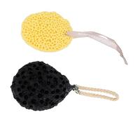 VALICLUD 2 Pieces Honeycomb Bath Sponges Body Scrubbers Seaweed Sponge Cleansing Supplies for Adults and Children Bathroom Shower Exfoliating Accessories