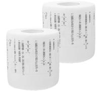 VALICLUD 2 Rolls Novelty Toilet Paper Mathematical Formula Print Creative Bathroom Accessory Funny Toilet Tissue with Unique Pattern for Middle and High School Math Enthusiasts
