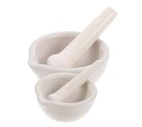 VALICLUD 2 Sets Ceramic Pestle and Grinding Bowls Household Medicine and Spice Crushing Bowls for Kitchen and Pharmacy Use Grinding Mortars