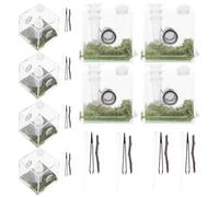 VALICLUD 2 Sets Feeding Box Reptile Feeder Box Acrylic Wear-resistant Practical Habitat Enclosure for Pet Jumping Spider Care