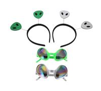 VALICLUD 2 Sets Glitter Antenna Headband and Goggles Set Lightweight Space Cosplay Costume Accessories for Halloween Party Photo Booth Fun for Adults and Women