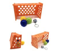 VALICLUD 2 Sets Mini Football Field Parrot Football Training Plastic Indoor Adventure for Birds Random Color