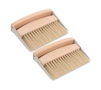VALICLUD 2 Sets Portable Mini Broom and Dustpan for Desktop Cleaning Small Table Cleaning Brush with Nylon Bristles for Keyboard Camera and Digital Device Dust Removal