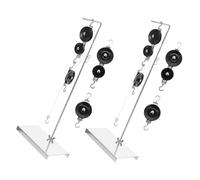 VALICLUD 2 Sets Pulley Block with Brackets and Ropes for Physics Experiments Single and Double Pulley Kit for Mechanics Classroom Use Sturdy Base for Student and Teacher Laboratory