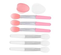 VALICLUD 2 Sets Silicone Lip Mask Applicator Brush Premium Makeup Tool with Comfortable Handle Anti-dust Protective Cover for Precise Lip Color Application and Exfoliating Care