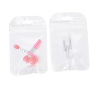 VALICLUD 2 Sets Silicone Lipstick Brush with Fine Soft Heads for Precise Lip Makeup Application Stylish Makeup Tool for Women and Includes White and Pink Handles with Transparent Covers