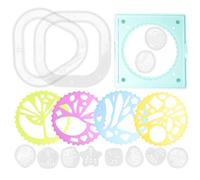 VALICLUD 2 Sets Ten Thousand Ruler Creative Painting Templates Ruler Stencils Drawing Stencils for School Art Projects Includes and Random Color