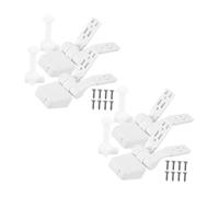 VALICLUD 2 Sets Universal Toilet Repair Kit Plastic Toilet Seat Repair Seat Hinges Replacement Mounting Hardware Replacement Abs White