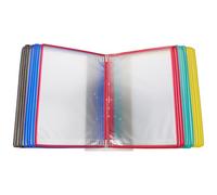 VALICLUD 20-Page A4 Wall-Mounted Document Display Rack, Multi- Metal and PVC Flyer Holder, Office Wall File Organizer for Meeting and Desk Document Storage