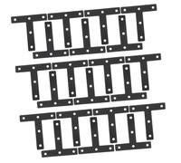 VALICLUD 20 Pcs Black Cold Rolled Steel T Braces Flat Corner Bracket Mending Plates Furniture Fasteners for Wooden Shelves Tables Chairs Support