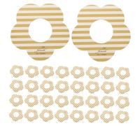 VALICLUD 200pcs Drip Ice Cream Cone Paper Holders Lightweight Popsicle Drip Catchers with Gold Stripe Decoration for Parties Weddings Birthdays and Home Use