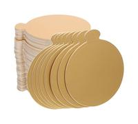 VALICLUD 200pcs Round Golden Cardboard Cake Bases Circle Dessert Boards for Mousse Cakes and Pastries Mini Plate Stands for Wedding and Birthday Displays