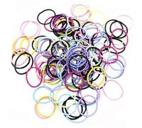 VALICLUD 200pcs Two Set Elastic Hair Ties for Kids with Simple Design and Excellent Workmanship, Assorted Colour Ponytail Holders for Everyday Wear