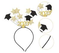 VALICLUD 2023 Graduation Season Headband Hairpin Graduation Cap Headband Insert Graduation Hair Band Glitter Gender Bachelor Party Headband Wedding Hats Hair Hoops Bands Felt Cloth Golden