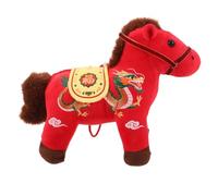 VALICLUD 2026 Chinese Zodiac Horse Plush Pendant 20Cm Red Dragon Hanging Ornament Keychain Soft Stuffed Animal for Lunar New Year Bag Charm Home Decoration