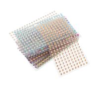 VALICLUD 20pcs Acrylic Flat Back Rhinestone Stickers Round Self Adhesive Gems for Face Hair Nails DIY Crafting Lightweight Sparkling Decoration