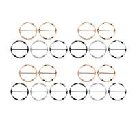 VALICLUD 20pcs Alloy Circle Clip Buckles for Women Elegant Decorative Shirt Tie Clips and Scarf Cinch Accessories with Secure Hold, Universal Size for Office outside Use