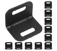 VALICLUD 20pcs Black Plastic L-shaped Corner Brackets with Holes, Thickened Flatbed Edge Protectors for Carton and Pallet Packaging, Industrial Packaging Corner Guards for Shipping Safety