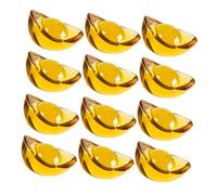 VALICLUD 20pcs Citrine Crystal Ingot Decor Non-fading Desktop Ornament with Elegant Design Creative Feng Shui Decorative Craft for Office and Home Use