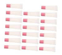 VALICLUD 20pcs Clear Lip Gloss Tubes with Slanted Inner Stopper Soft Squeezable Refillable Cosmetic Containers for DIY Lip Balm Transparent Mini Lipstick Tubes for Easy Filling and Leak