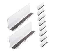 VALICLUD 20pcs Clear Shaped Magnetic Shelf Dividers for Closet and Cabinet Organization Transparent PVC Commodity Separators Flexible High Dividers for Supermarket and Retail Storage