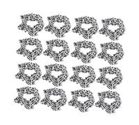 VALICLUD 20pcs Cow Print Hair Ties Elastic Animal Pattern Hair Coils Soft Fabric Scrunchies for Women Secure Fit Versatile Fashion Accessories for Daily Wear and Parties