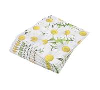 VALICLUD 20PCS Daisy Floral Paper Napkins Disposable Paper Napkins for Party Decorations Wedding Showers Candyland Theme