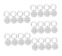 VALICLUD 20pcs Daughter Keychain Gifts Keychain Key Stainless Steel Ring Inspirational Pendant for Bag