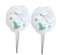 VALICLUD 20Pcs Dinosaur Pattern Printing Latex Balloons for Birthday Party Decoration Safe Odorless Balloons Set to Create Joyful Atmosphere at Celebrations Green