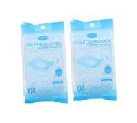 VALICLUD 20pcs Disposable Adhesive Toilet Cushion Travel Toilet Mats Cover Portable Paper Seat Liners for Camping Road Trips Airports and Public Restrooms