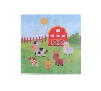 VALICLUD 20pcs Disposable Cartoon Farm Animals Napkins for Party and Birthday Use, Rectangular Paper Napkins with Unique Vivid Design, Party Supplies and Babies