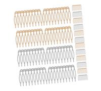 VALICLUD 20pcs DIY Hair Comb Kit with Ten Tooth Side Combs for Bridal Veils and French Twist Buns Plain Blank Craft Hair Accessories for Women Flower and Brides Complete Handmade Hairpin