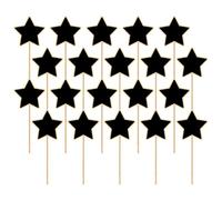 VALICLUD 20pcs Five-Pointed Star Wooden Black Board Creative Mini Chalkboard Signs Easy to Carry Garden Flower Labels for Crafts and Plant Decorating