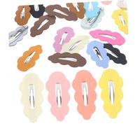 VALICLUD 20pcs Hair Clips Snap Barrettes for Women Lightweight Hairpins with Gradient Candy Cute Solid Color Hair Accessories for Birthday Cosplay Party