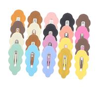 VALICLUD 20pcs Hair Clips Snap Hairpins Candy Color Gradient Women Hair Barrettes for Cosplay Dance Party Accessories