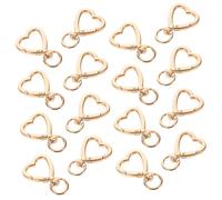 VALICLUD 20pcs Heart Keychain Buckles Zinc Alloy Lightweight Swivel Spring Clasps Compact Portable Keychain Clips for DIY Jewelry Making and Purse Accessories