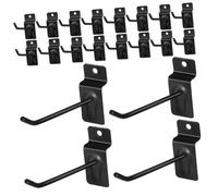 VALICLUD 20pcs Heavy Duty Slatwall Hooks for Storage Versatile Wall Organizers with Modern Design for Retail and Garage Use Space Saving Metal Accessories