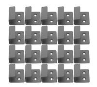 VALICLUD 20pcs Heavy Duty Tile Hanger Brackets with Square Flat Steel Hooks Wall Hooks for Ceramic Tile Display Large 15mm Inner Slot Wall-Mounted Hanging Clips