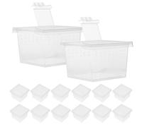 VALICLUD 20pcs Insect Feeding Box Cricket Keeper Portable Breathable Hole Plastic Box for Keeping and Observing Insects Outdoor Adventures Small Reptile