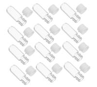 VALICLUD 20pcs Mini Transparent Glass Travel Lotion Bottles with Leakproof Plastic Caps Portable Refillable Containers for Shampoo Foundation Essential Oils Serums and Moisturizers