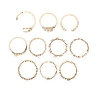 VALICLUD 20Pcs Moon and Star Finger Ring Set Chic Stacking Rings for Women Elegant Jewelry Fashionable Accessory for All Occasions