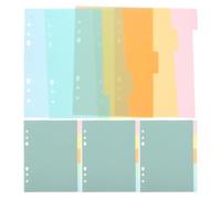 VALICLUD 20pcs Notebook Dividers Plastic Binder Tabs Assorted Color Creative Design for Separating Documents and Quick Reference, for Books and Diary Organisation