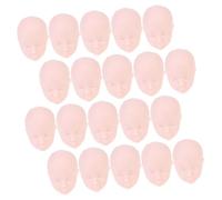 VALICLUD 20pcs Plastic Practice Doll Heads Frame for Makeup Training and DIY Crafting, Mini Replacement Doll Heads for Eyelash and Face Painting, Salon Beauty Training Supplies