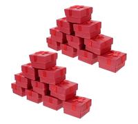 VALICLUD 20pcs Red Cardboard Jewellery Boxes with Lids Cotton Filled Small Packaging for Earrings Rings Necklaces Valentine’s Day Birthday 4x4cm