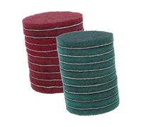 VALICLUD 20PCS Round Drill Brush Attachment Scrubbing Pads Soft Non-abrasive Scouring Discs for Household Kitchen Bathroom Office Travel Multi-surface Cleaning