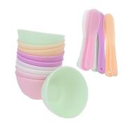 VALICLUD 20pcs Silicone Mask Bowl Diy Stirring Bowl for Beauty Salon Use for Mixing Facial Mask Random Colors for Skincare Beauty Supply